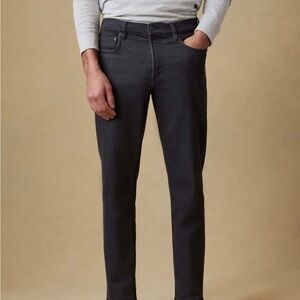 Faherty Men's Stretch terry 5 pocket-onyx black